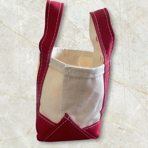 L.L. Bean Boat and Tote Mini canvas bag embroidered holly on front - Picture 6 of 7